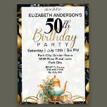 Invitation Elégant set de thé 50e anniversaire<br><div class="desc">Elégant Set De Thé 50ème Anniversaire Invitation Pour Femmes. Il Est Facile De Changer L'Exemple De Texte En Vous Propre En Cliquant Sur Personnaliser. Cliquez Sur Personnaliser/Modifier Avec L'Outil De Création Pour Modifier Le Type De Police, La Couleur De Police, La Taille De Police, Ou Pour Ajouter/Supprimer/Modifier Le Texte Ou...</div>