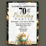 Invitation Elégant set de thé 70e anniversaire<br><div class="desc">Elégant Thé Set 70e Anniversaire Invitation Pour Femmes. Il Est Facile De Changer L'Exemple De Texte En Vous Propre En Cliquant Sur Personnaliser. Cliquez Sur Personnaliser/Modifier Avec L'Outil De Création Pour Modifier Le Type De Police, La Couleur De Police, La Taille De Police, Ou Pour Ajouter/Supprimer/Modifier Le Texte Ou Les...</div>