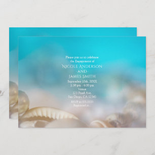 Invitation Elegant Shells Beach Mariage Fiançailles Invitatio