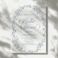 Élégant Shower de Mariage Art Linéaire Roses Flora