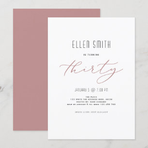 Invitation Élégant, simple, moderne, 30e anniversaire