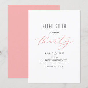 Invitation Élégant, simple, moderne, 30e anniversaire