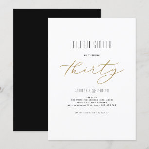 Invitation Élégant, simple, moderne, 30e anniversaire