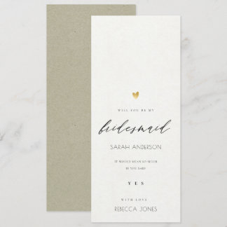Invitation ÉLÉGANT SIMPLE OR KRaft TYPOGRAPHIE Demoiselle d'h
