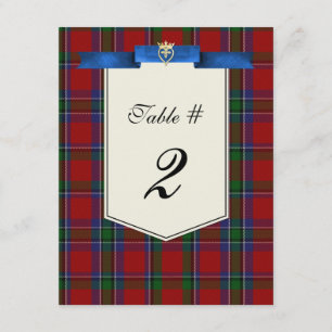 Invitation Élégant Sinclair Tartan Plaid Mariage Numéro de ta