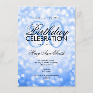 Invitation Elégant spectacle de 80e anniversaire Parties scin