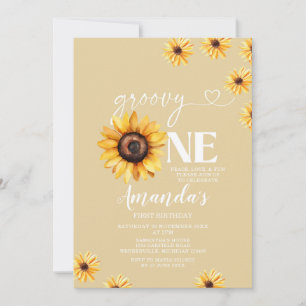 Invitation Élégant Super un Anniversaire Boho Sunflowers