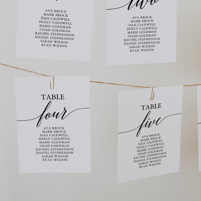 Invitation Élégant tableau noir Numéro 4 Tableau de siège (Créateur téléchargé)