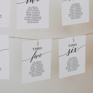 Invitation Élégant tableau noir Numéro 6 Tableau de siège