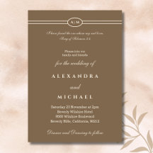 Elegant Taupe Bible Verse Christian Wedding 