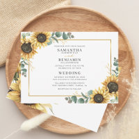 Élégant tournesol Mariage rustique