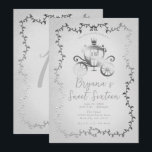 Invitation Élégant transport d'argent Livre blanc de contes S<br><div class="desc">Customisez cette invitation avec vos coordonnées pour votre événement.</div>