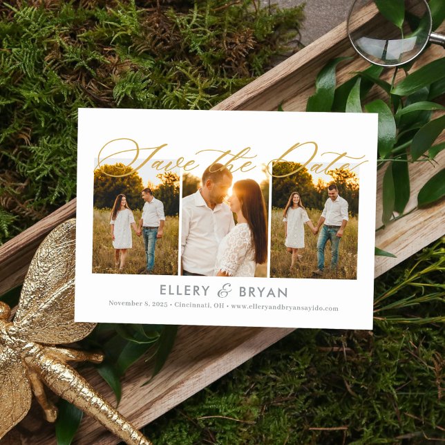 Invitation Elégant Trio Couleur Modifiable Enregistrer La Car (Créateur téléchargé)