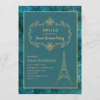 Elégant Turquoise Gold Tour Eiffel Sweet 16