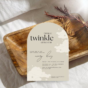 Invitation Elégant Twinkle Twinkle Little Star Baby shower