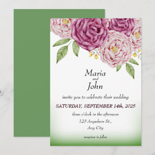Invitation Élégant unique chic romantique minimaliste classiq