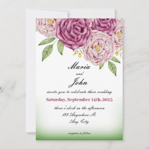 Invitation Élégant unique chic romantique minimaliste classiq