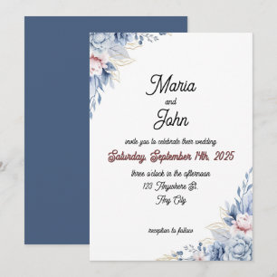 Invitation Élégant unique chic romantique minimaliste classiq