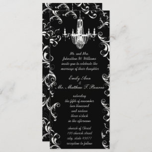 Invitation Élégant Victorian Ball Vintage Chandelier Mariage