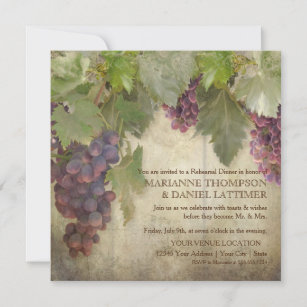 Invitation Élégant vignoble rustique vinicole Automne