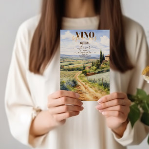 Invitation Élégant Vino avant Vows Winery Fête des mariées