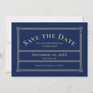 Invitation Élégant Vintage 50e Anniversaire Enregistrez la Da