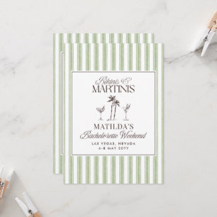 Invitation Elégant vintage vieux argent week-end de bachelore