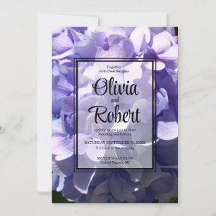 Invitation Élégant violet hydrangée Mariage fleuri