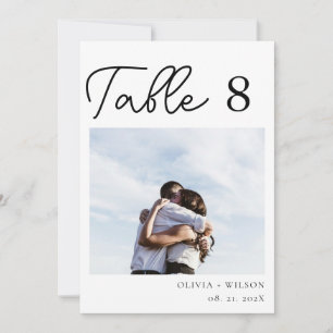 Invitation Élégant violet Mariage floral Numéro de tableau ph