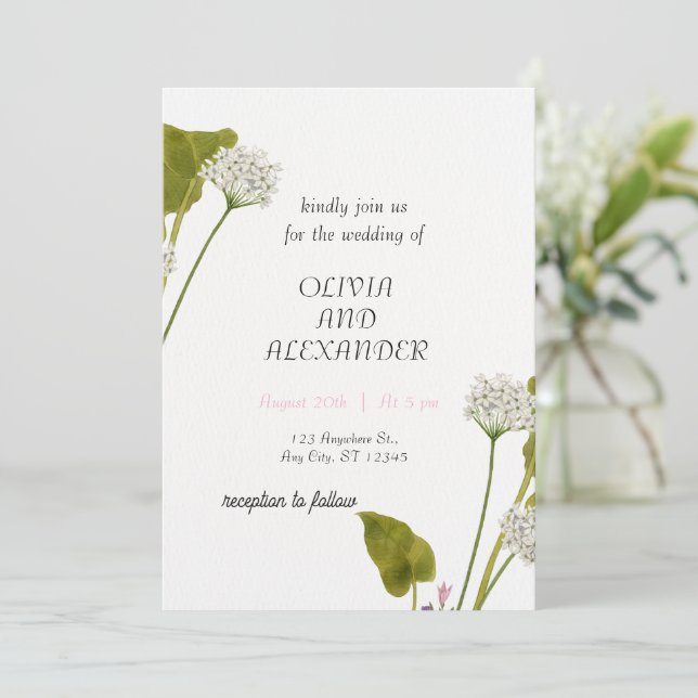 Invitation Elegant Wedding Design (Debout devant)