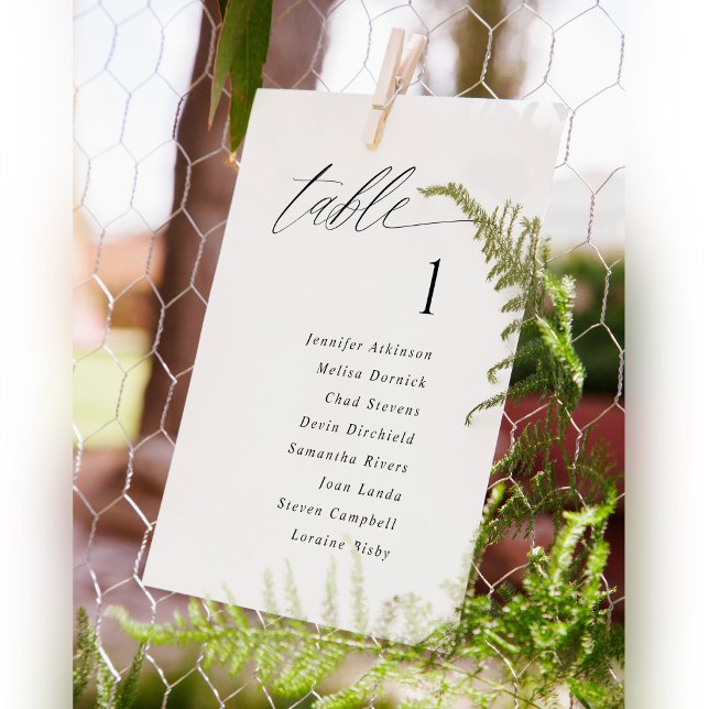 Invitation Elegant Wedding Seating Chart Sign Cards (Créateur téléchargé)