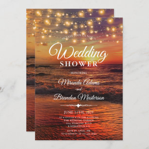 Invitation Élégant Wedding shower d'été de plage tropicale Oc