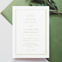 Elegant White and Green Wedding