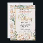 Invitation Elégant White et Peach Peony 60e anniversaire<br><div class="desc">Elégant White and Peach Peony 60th Birthday Invitation For Women. Il Est Facile De Changer L'Exemple De Texte En Vous Propre En Cliquant Sur Personnaliser. Cliquez Sur Personnaliser/Modifier Avec L'Outil De Création Pour Modifier Le Type De Police, La Couleur De Police, La Taille De Police, Ou Pour Ajouter/Supprimer/Modifier Le Texte...</div>
