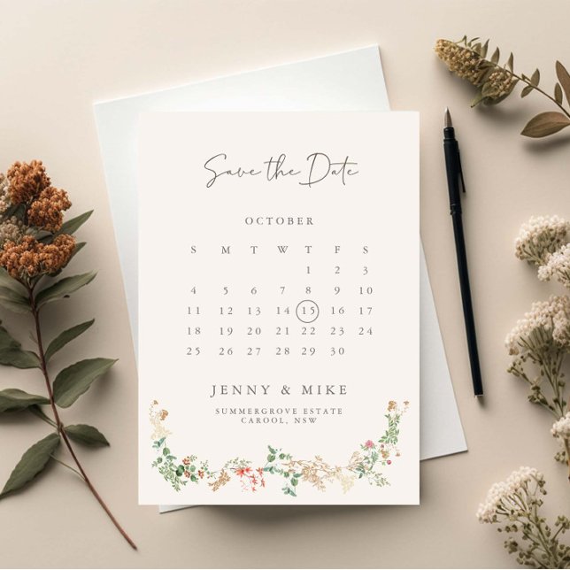 Invitation Elegant Wildflower Garden Floral (Créateur téléchargé)