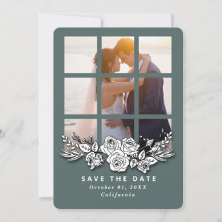 Invitation Elegant Window with Image Wedding Save the Date