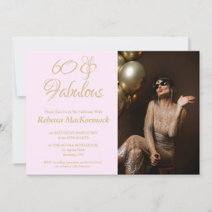 Invitation élégante 60 ans et fabuleuse Rose Gold