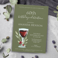 Élégante 60e anniversaire Red Wine Surprise Party