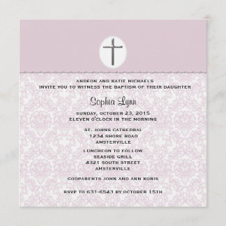 Invitation élégante à Damas roses