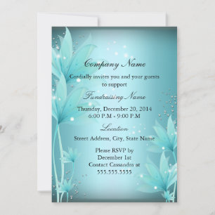 Invitation élégante à fleurs bleues pour une colle