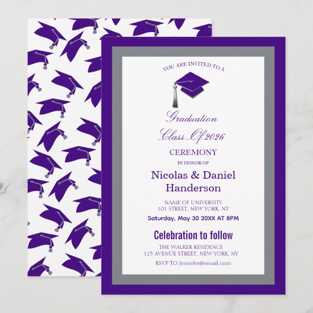 Invitation élégante à la cérémonie de remise des d (Devant / Derrière)