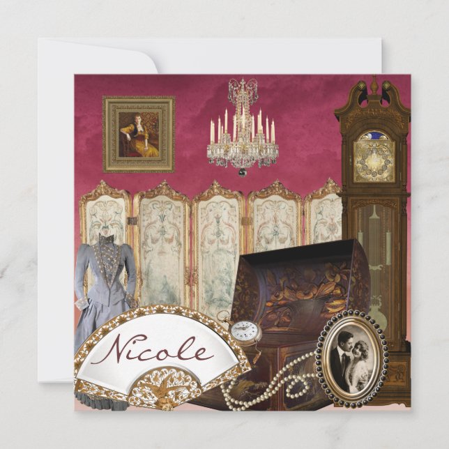 Invitation ÉLÉGANTE à la douche nuptiale (Devant)