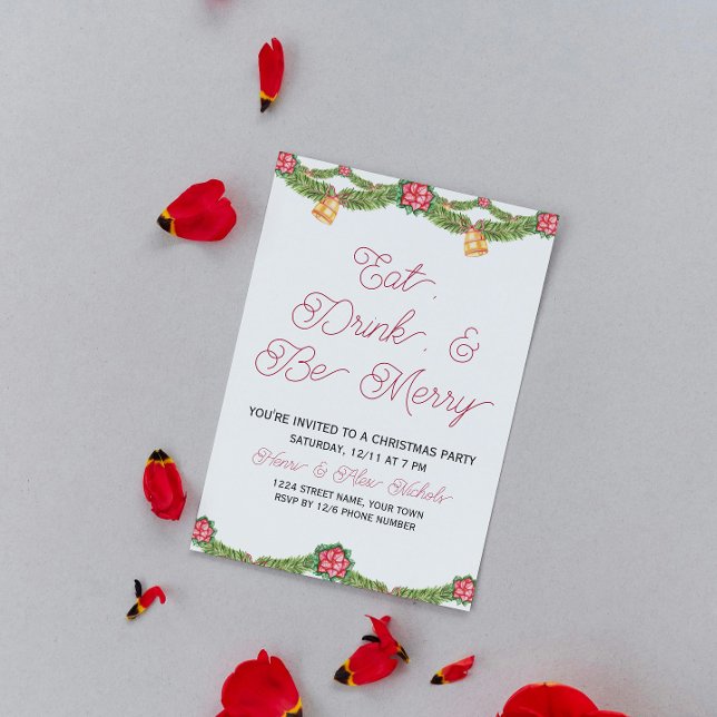 Invitation élégante à une fête de Noël (Créateur téléchargé)