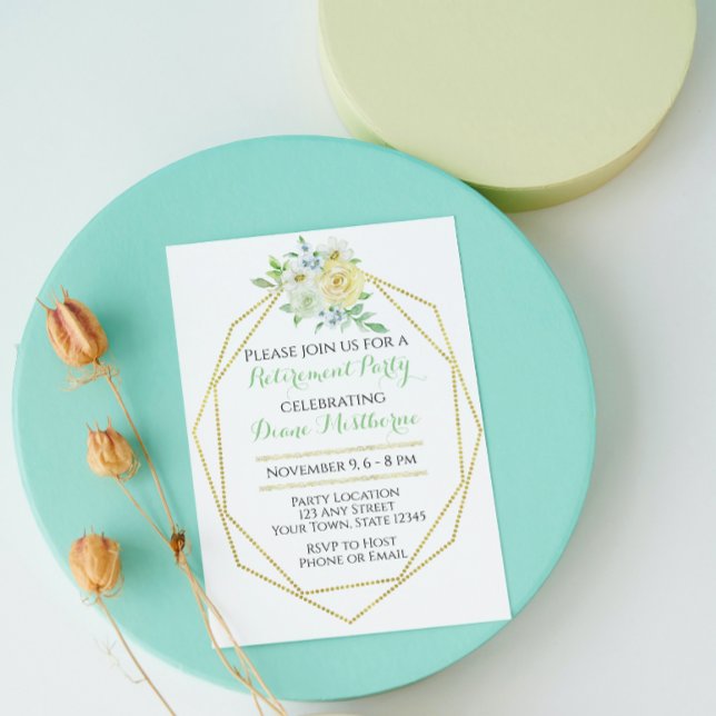Invitation élégante à une fête de retraite (Créateur téléchargé)