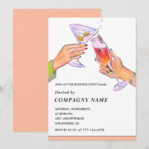 Invitation élégante à une soirée d'affaires Cockta