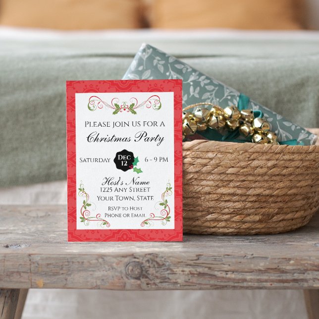 Invitation élégante à une soirée de Noël (Créateur téléchargé)