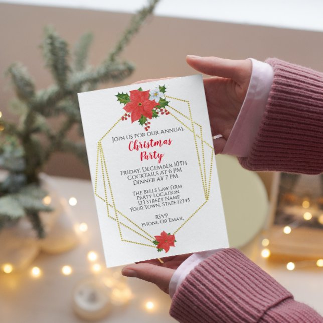 Invitation élégante à une soirée de Noël (Créateur téléchargé)