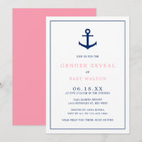 Élégante Ancre bleu rose Révélation masculine de g