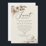 Invitation Elégante aquarelle boho floral doux 16 anniversair<br><div class="desc">Elégante aquarelle boho floral Sweet 16 anniversaire invitation. Veuillez me contacter si vous avez besoin d'autres articles.</div>