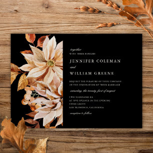 Invitation Elégante aquarelle d'automne Mariage Floral